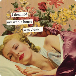 I dreamed my whole house was clean.