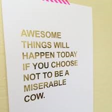 Don't be a miserable cow